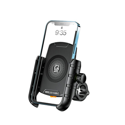 Motorcycle Phone Holder Wireless Charging Cradle 3.0 Quick Charger