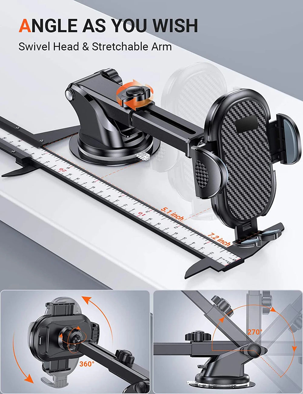 Car Phone Holder Sucker Car Phone Mount Stand GPS Telefon