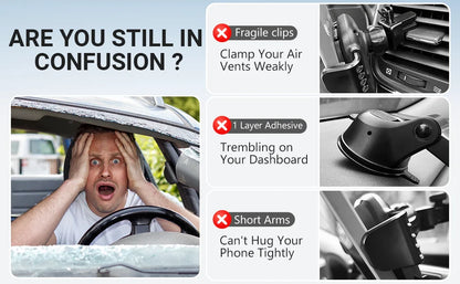 Car Phone Mount Long Arm Suction Cup Sucker Car Phone Holder