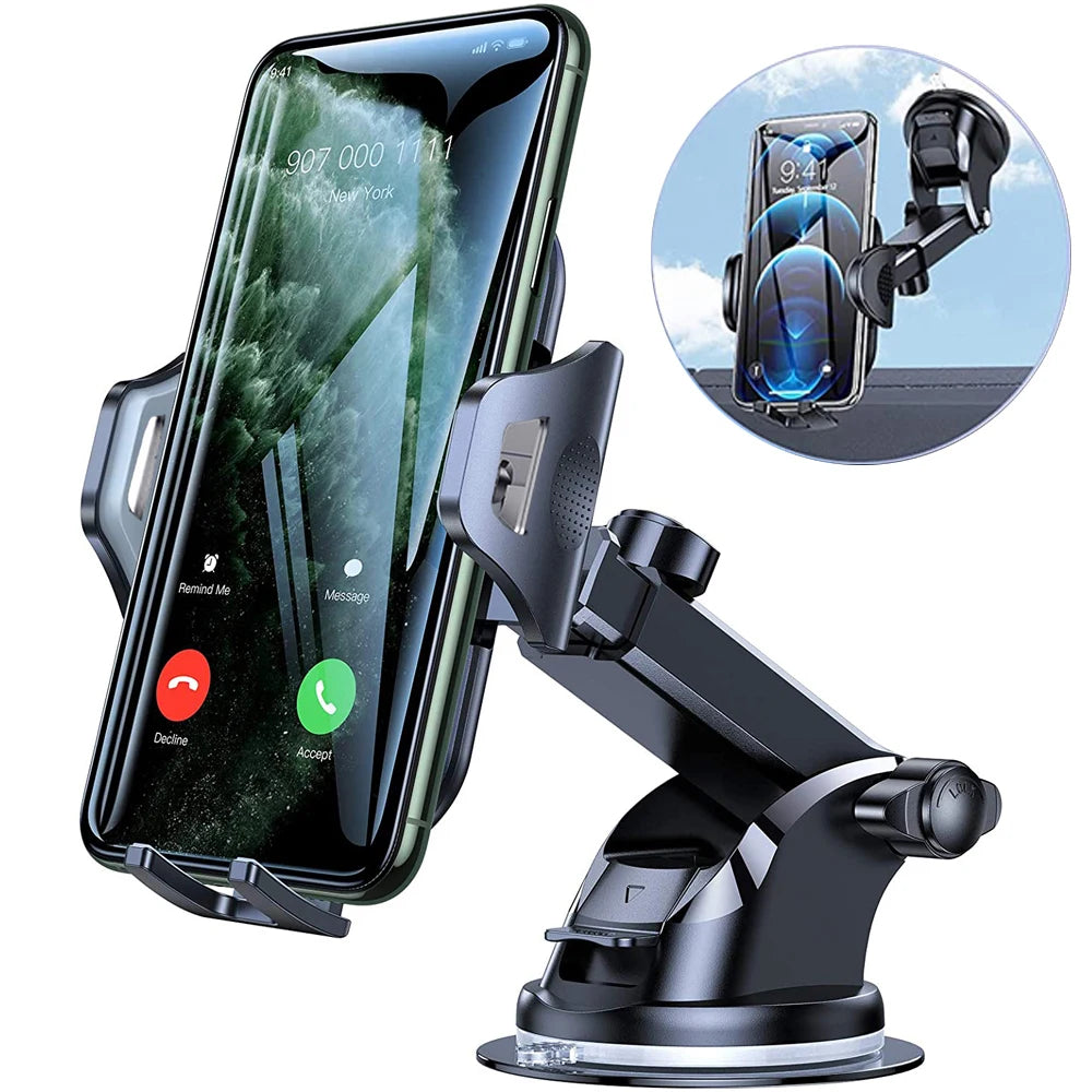 Car Phone Mount Long Arm Suction Cup Sucker Car Phone Holder