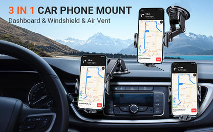 Car Phone Mount Long Arm Suction Cup Sucker Car Phone Holder