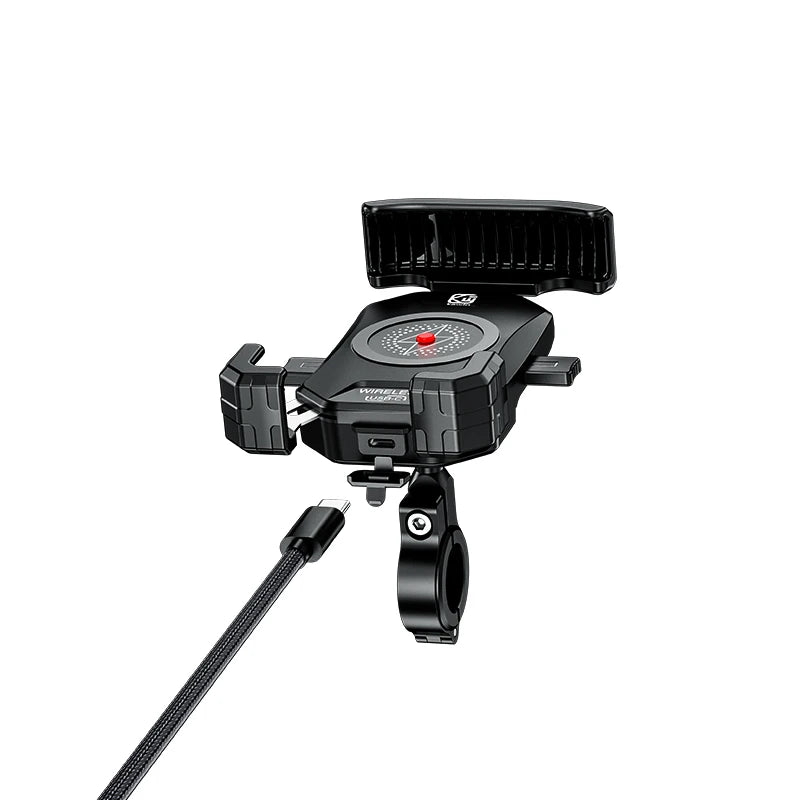 Motorcycle Phone Holder QC3.0 Wireless Charger Mobile Support
