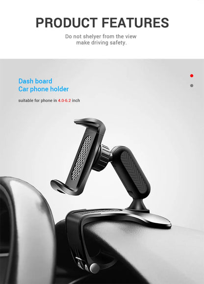 360-Degree Rotation Car Phone Holder Clip Car Smartphone