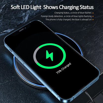 15W Fast Wireless Charger Visible Qi Wireless Charging Pad
