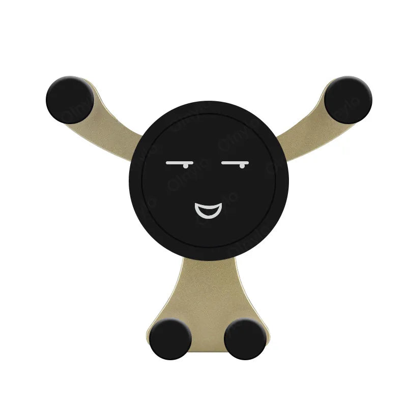 Gravity Car Phone Holder Air Vent Clip Smile Face