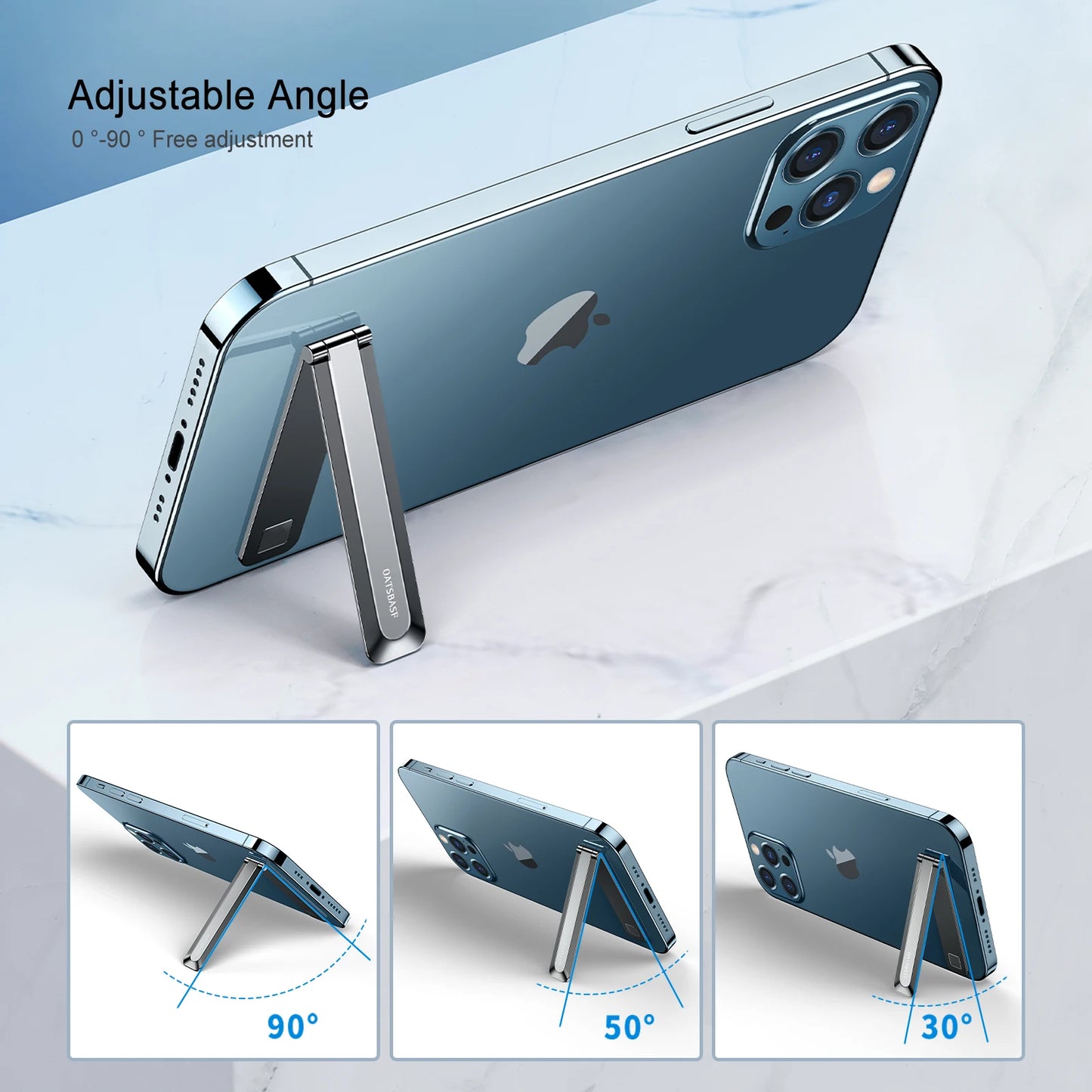 OATSBASF Magnetic Phone Holder Mini Metal Phone Stand