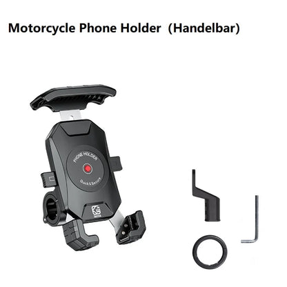 Motorcycle Phone Holder QC3.0 Wireless Charger Mobile Support