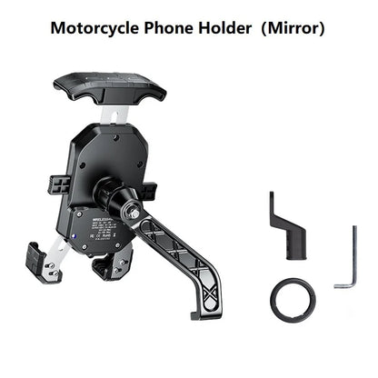 Motorcycle Phone Holder QC3.0 Wireless Charger Mobile Support