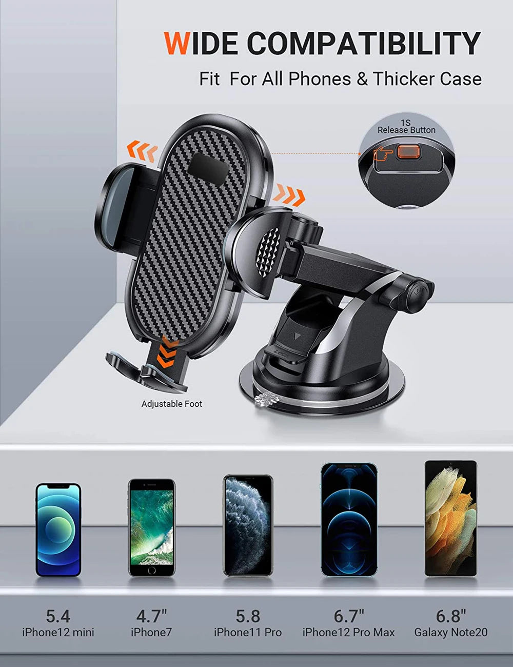 Car Phone Holder Sucker Car Phone Mount Stand GPS Telefon
