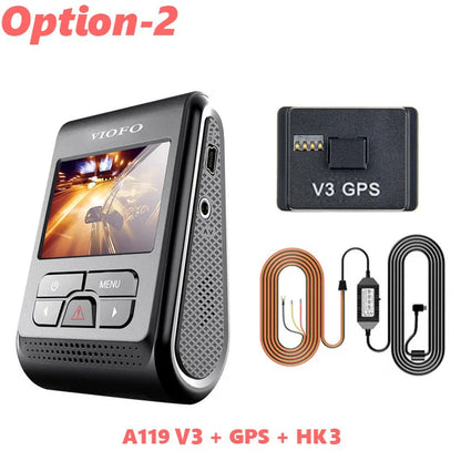 VIOFO A119 V3 2K Car DVR Super Night Vision Quad HD Dash Camera