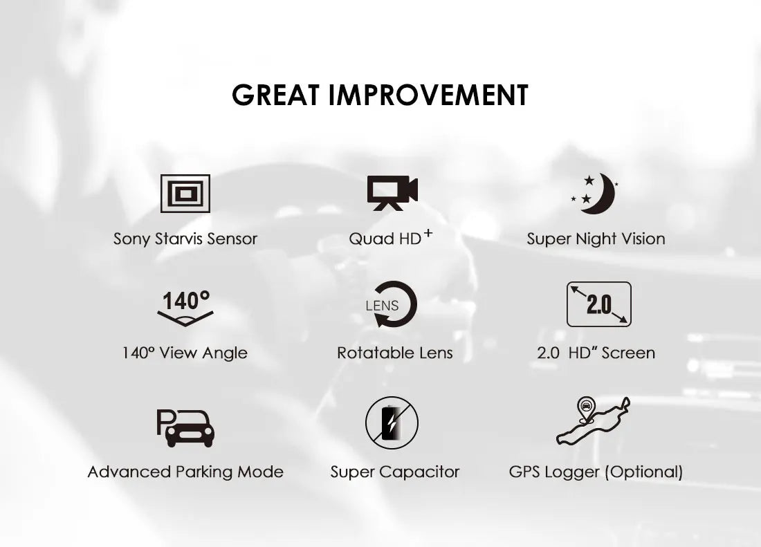 VIOFO A119 V3 2K Car DVR Super Night Vision Quad HD Dash Camera