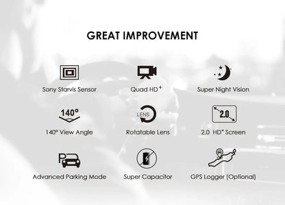 VIOFO A119 V3 2K Car DVR Super Night Vision Quad HD Dash Camera