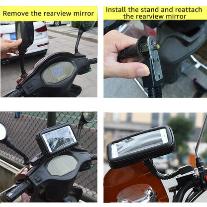 Motorcycle Telephone Holder Support Moto Bicycle Rear View