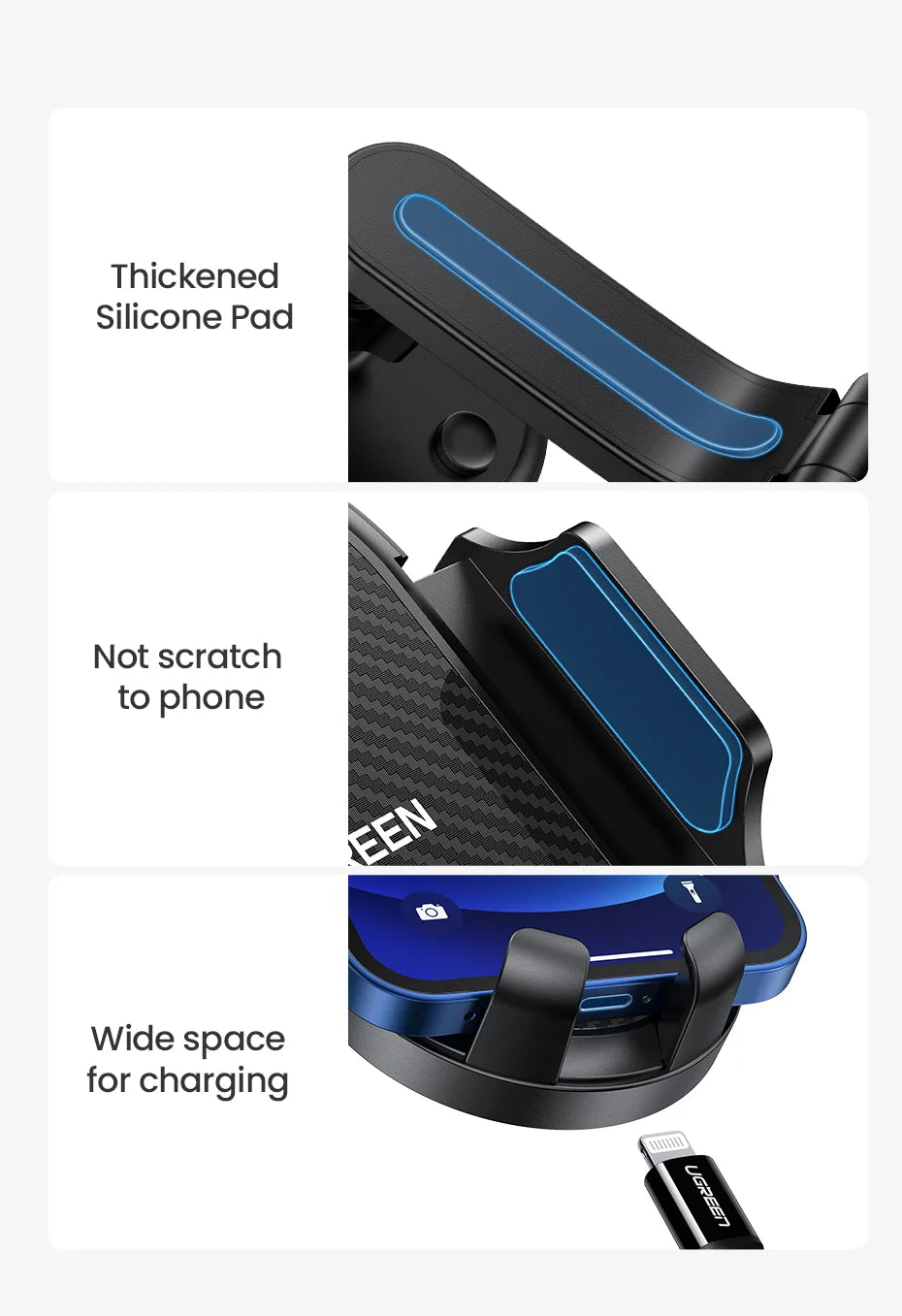 Car Phone Holder Stand Gravity Dashboard Phone Holder Universal