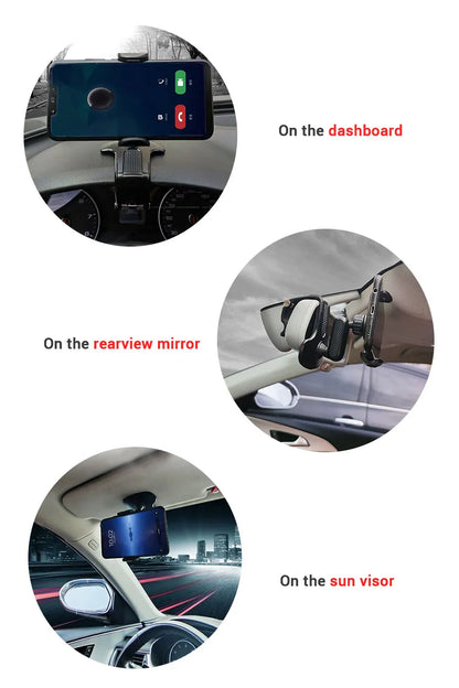 360-Degree Rotation Car Phone Holder Clip Car Smartphone