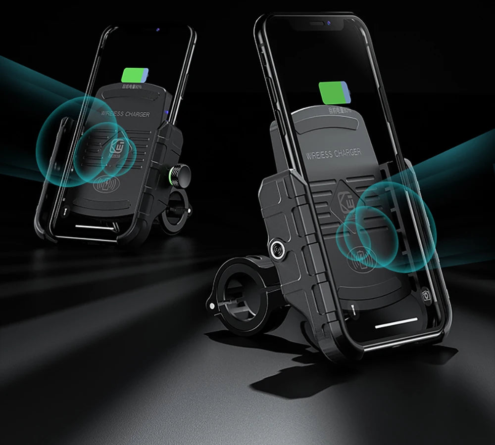 Motorcycle Phone Holder Wireless Charging Cradle 3.0 Quick Charger