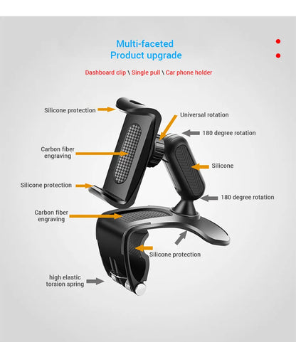 360-Degree Rotation Car Phone Holder Clip Car Smartphone