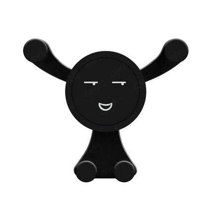 Gravity Car Phone Holder Air Vent Clip Smile Face