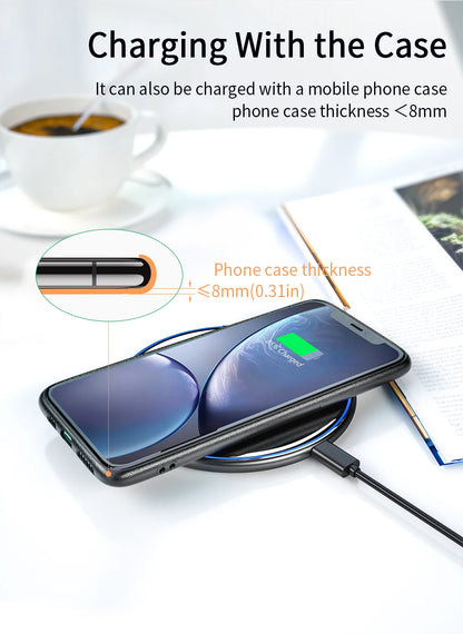15W Fast Wireless Charger Visible Qi Wireless Charging Pad