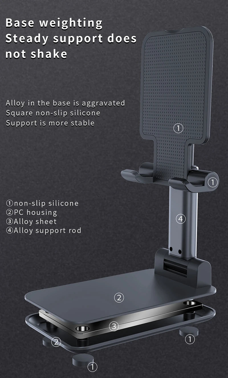 New Adjustable Desk Mobile Phone Holder Foldable Stand