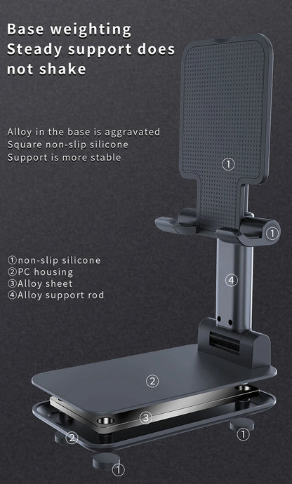 New Adjustable Desk Mobile Phone Holder Foldable Stand