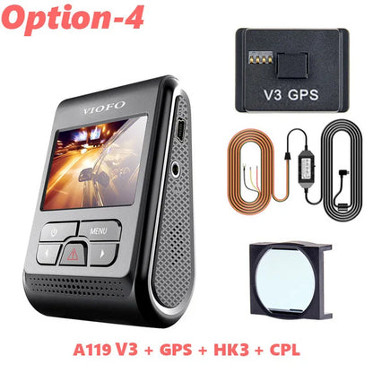 VIOFO A119 V3 2K Car DVR Super Night Vision Quad HD Dash Camera