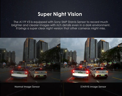 VIOFO A119 V3 2K Car DVR Super Night Vision Quad HD Dash Camera