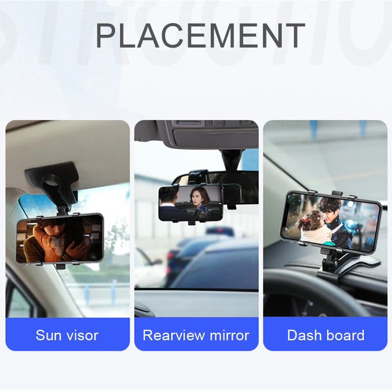SEAMETAL Dashboard Car Phone Holder Stable 360-Degree Rotation