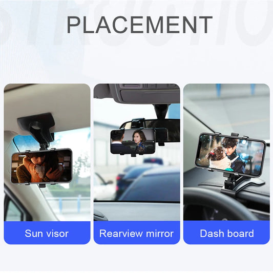 SEAMETAL Dashboard Car Phone Holder Stable 360-Degree Rotation