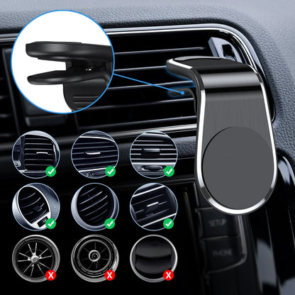 AUFU Magnetic Phone Holder in Car Stand Magnet L-Type