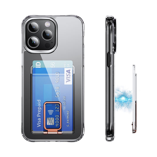 Card Holder Magnetic Card Bracket Transparent Support