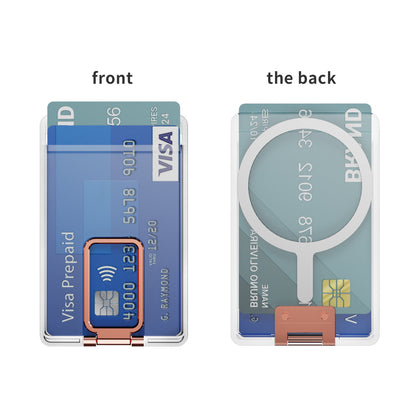 Card Holder Magnetic Card Bracket Transparent Support