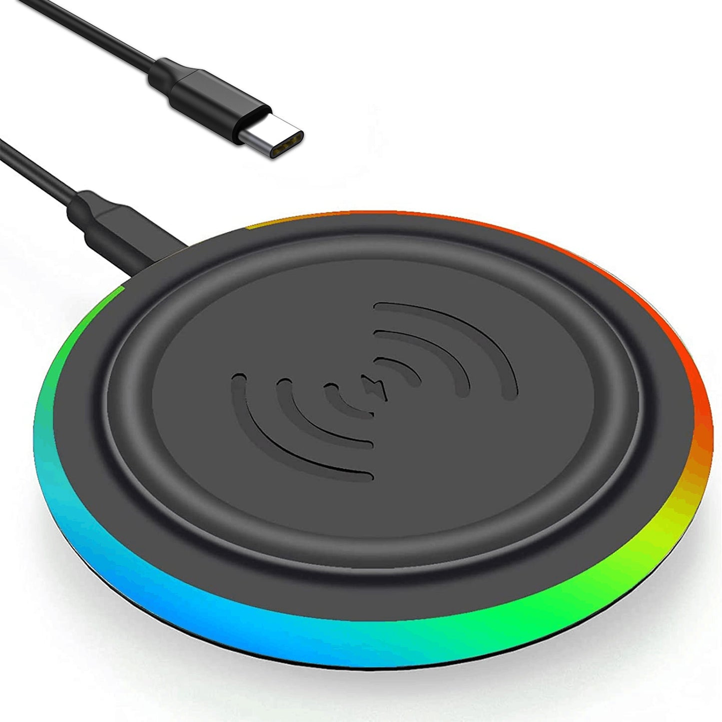 Ultra-thin Round 10W Desktop Wireless Phone Charger