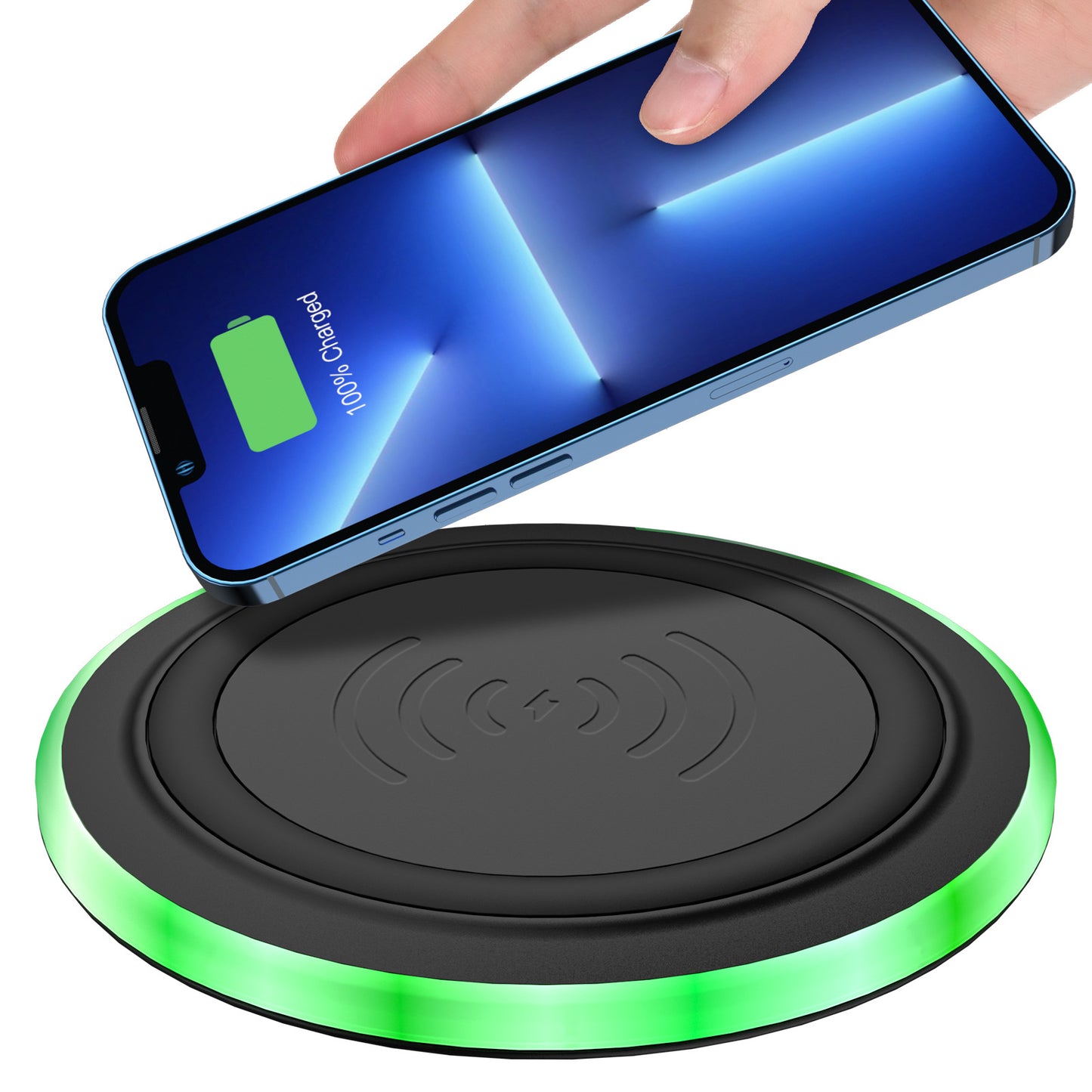 Ultra-thin Round 10W Desktop Wireless Phone Charger