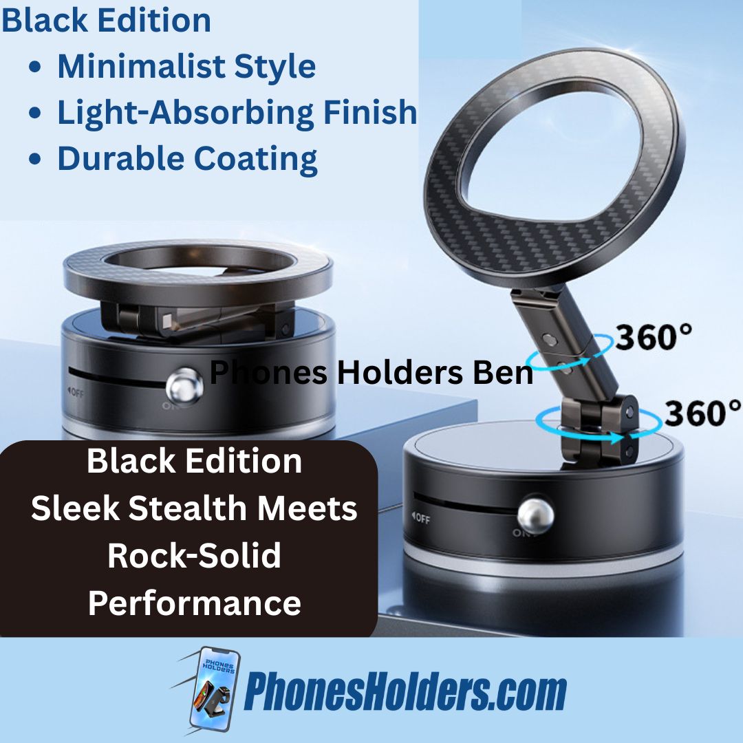 Strong 360° Magnetic MagSafe Car Phone Holder with Ultra Vacuum Suction