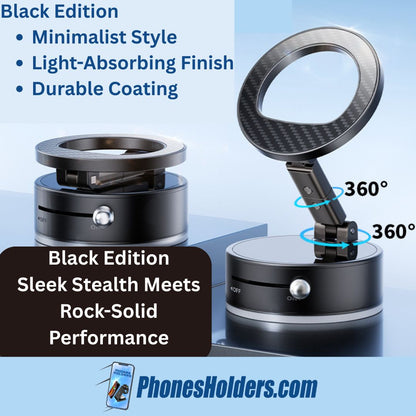 Strong 360° Magnetic MagSafe Car Phone Holder with Ultra Vacuum Suction
