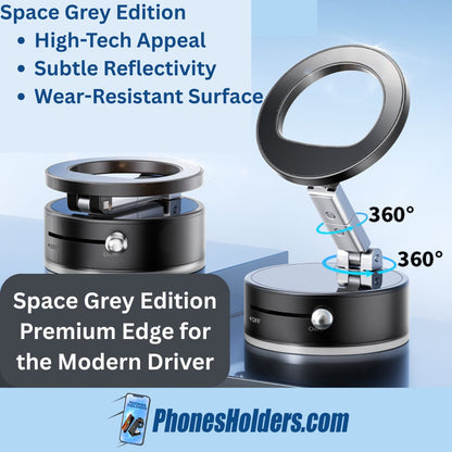 Strong 360° Magnetic MagSafe Car Phone Holder with Ultra Vacuum Suction