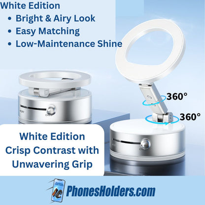 Strong 360° Magnetic MagSafe Car Phone Holder with Ultra Vacuum Suction