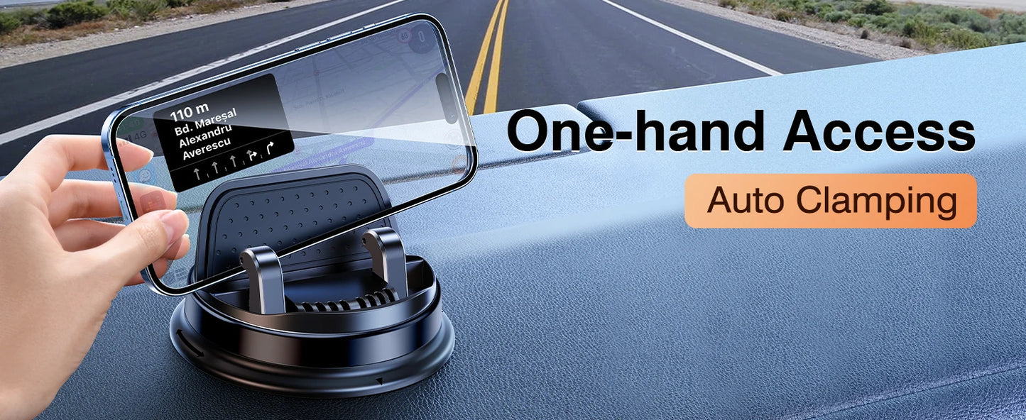 Car Phone Mount Holder for Dash One-Handed