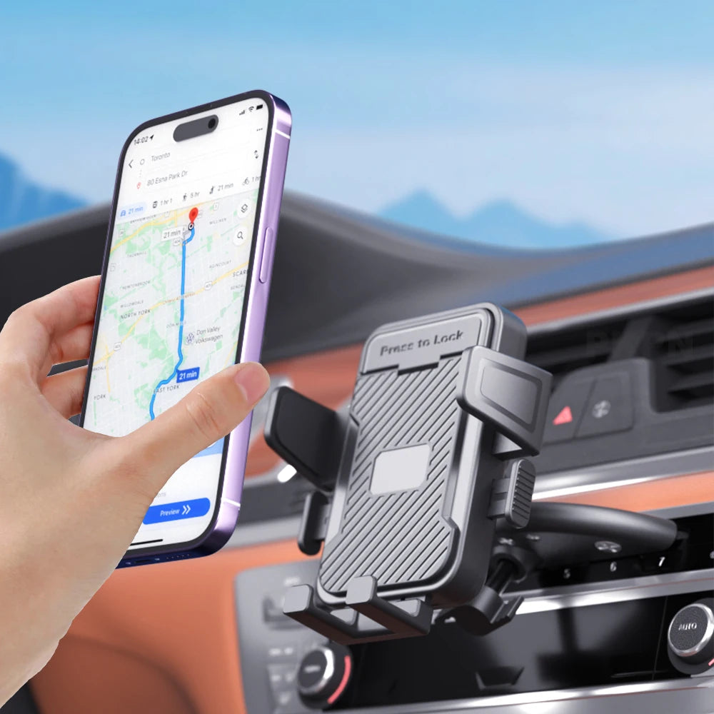 Universal Car Phone Holder CD Slot Mounting Bracket Triangular Clamping Chuck