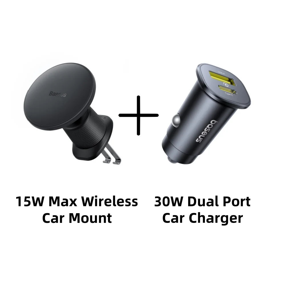 15W Fast Charging Car Charger Holder Magnetic Car Phone Holder