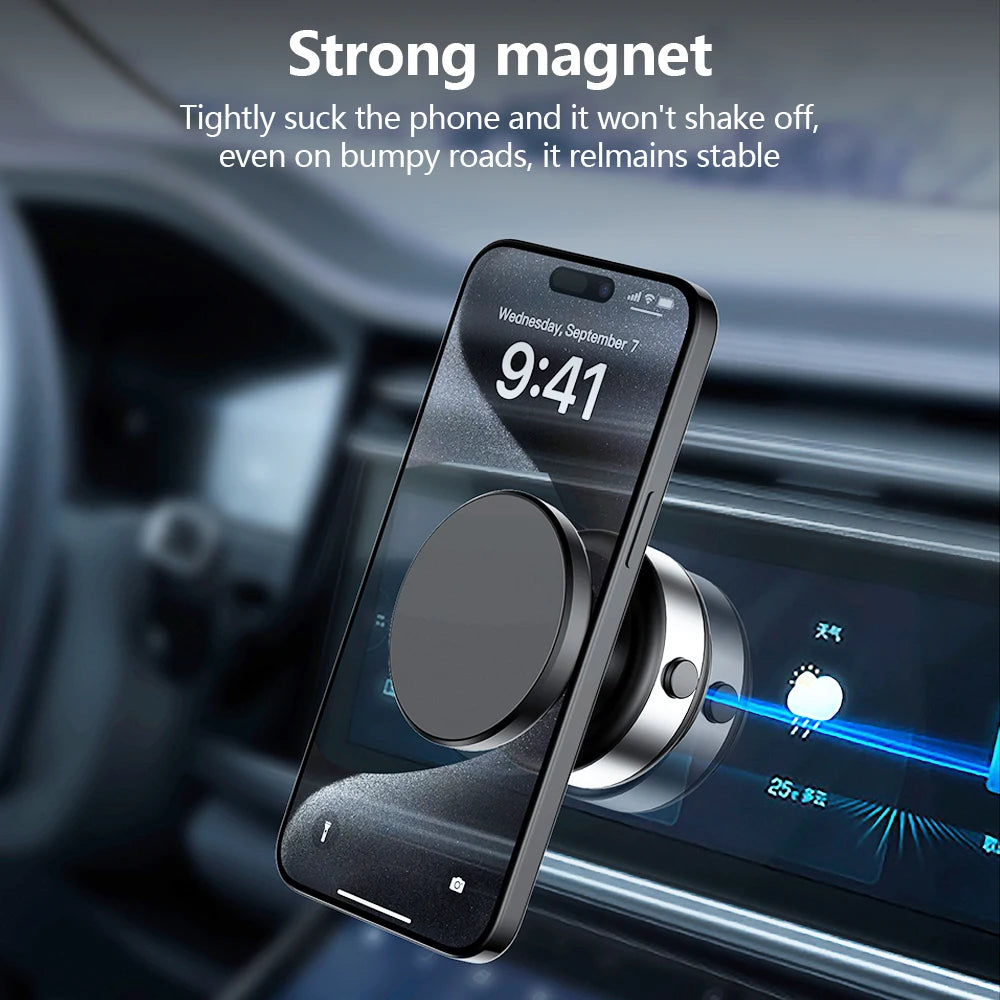 Electric Vacuum Magnetic Car Mount Stand for Cell Phone 360°