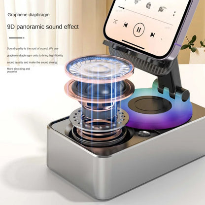 3 In 1 Mobile Phone Bracket Bluetooth Speaker Power Bank