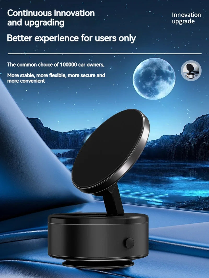 Electric Vacuum Suction Magnetic Car Phone Wireless Charger Holder