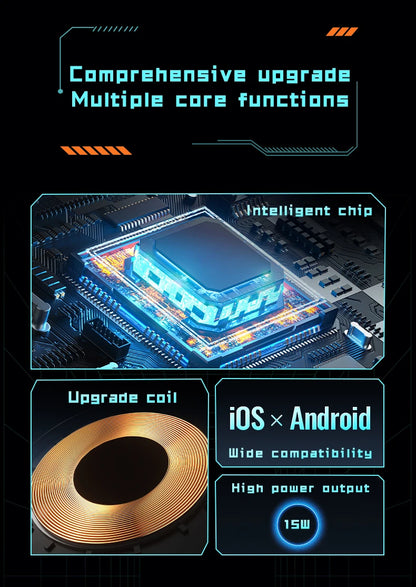 Wireless Car Phone Holder Stand 15W Fast Charge Touch Control