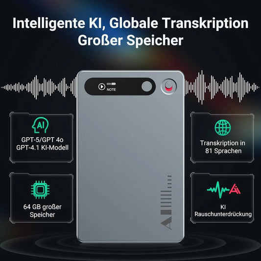 MECHEN 64GB AI Voice Recorder for Conference & Call