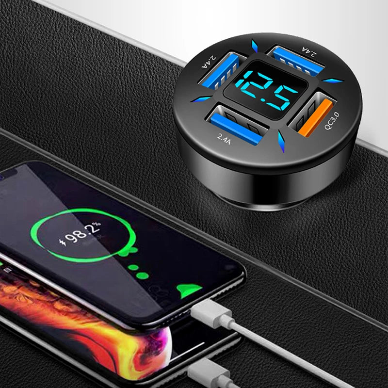 Quick Charge Car Phone Charger PD+QC3.0 4 Ports