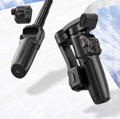 Foldable 3-Axis Phone Gimbal Stabilizer with Telescopic Rod