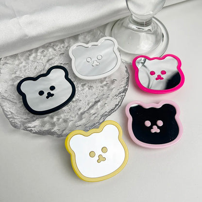 Cute Bear Mirror Magnetic Socket Grip Phone Holder