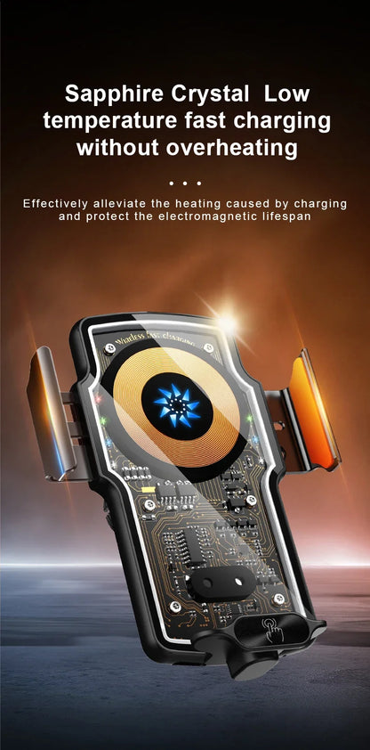 120W Magnetic Charger Car Phone Holder 15W Fast Wireless Charging